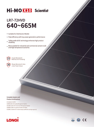 Longi Himo X10 640W Solar Panel