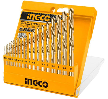 INGCO AKDB1195 19PCS HSS Twist Drill Bits Set