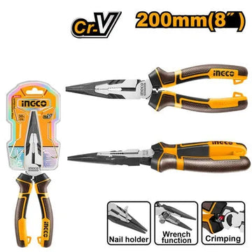INGCO HHLNP28200 High Leverage Long Nose Pliers