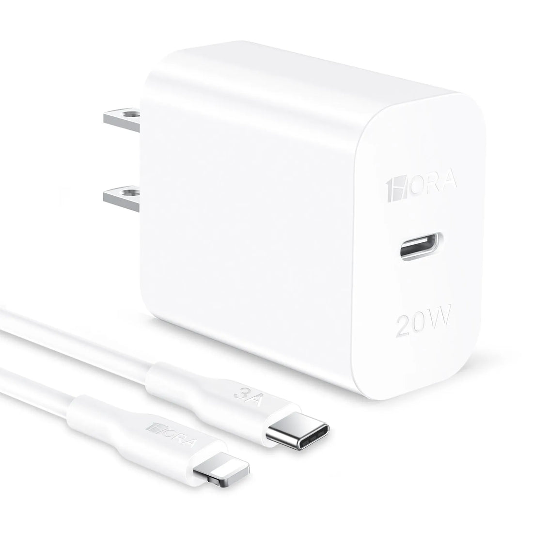 1HORA 1C PD20W Fast Charger Type-C to Lighting Cable