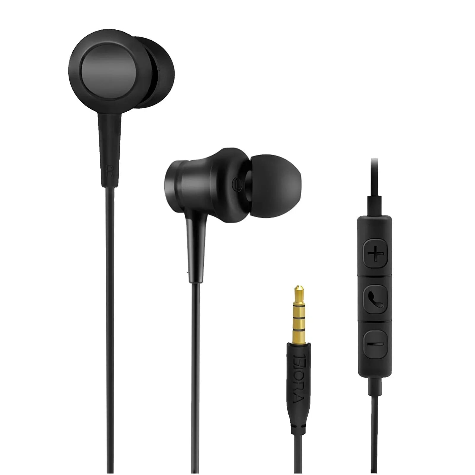 1HORA AUT111N 3.5mm in-ear Wired Earphone Black