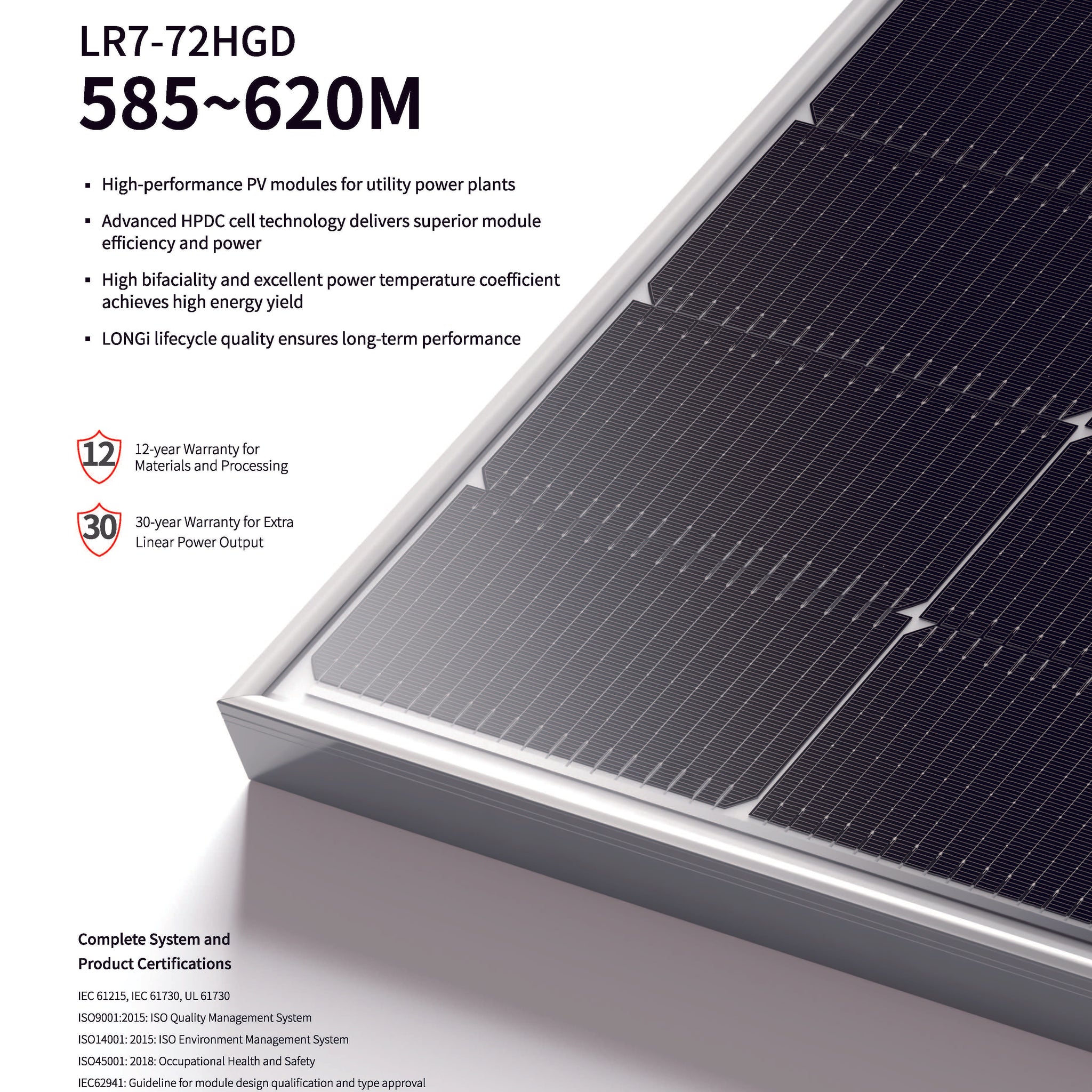 Longi Himox7  605W Solar Panel