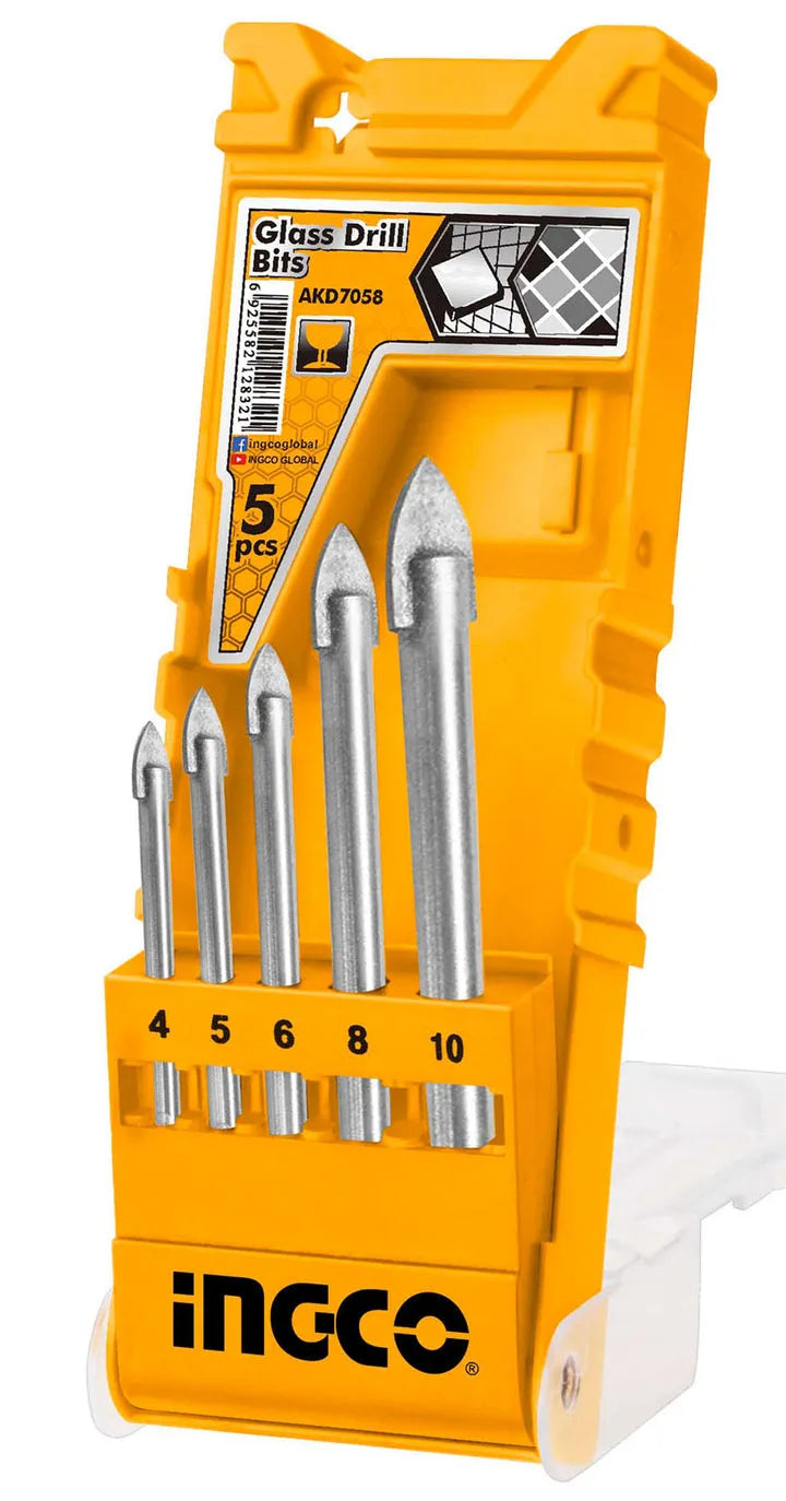 INGCO AKD7058 5PCS Glass Drill Bits