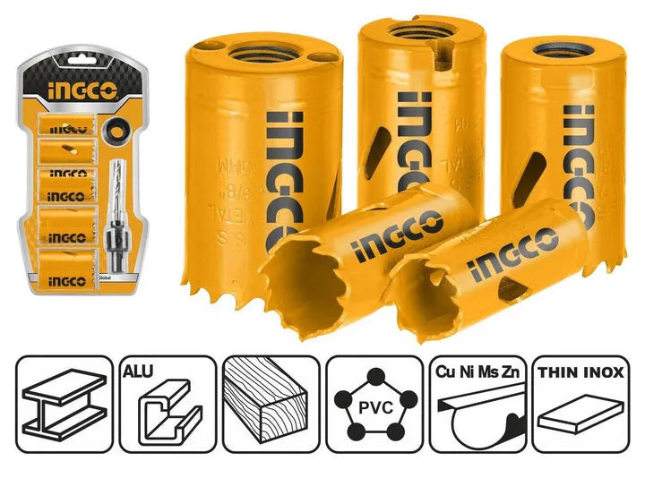 INGCO AKH0071 Bi-Metal Hole Saw Set